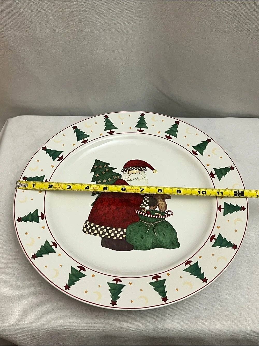 Sakura Debbie Mumm Magic Of Santa 12” Christmas Dinner Plate Vintage